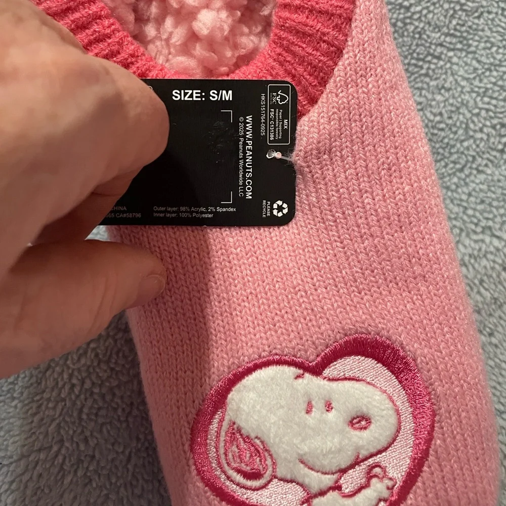 Peanuts Child’s Slipper Socks Sherpa Size Small Child-NWT